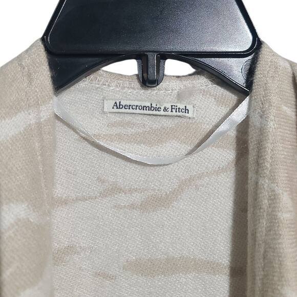 Abercrombie & Fitch Beige Animal Print Open Shawl Poncho OS NWT - Picture 3 of 5